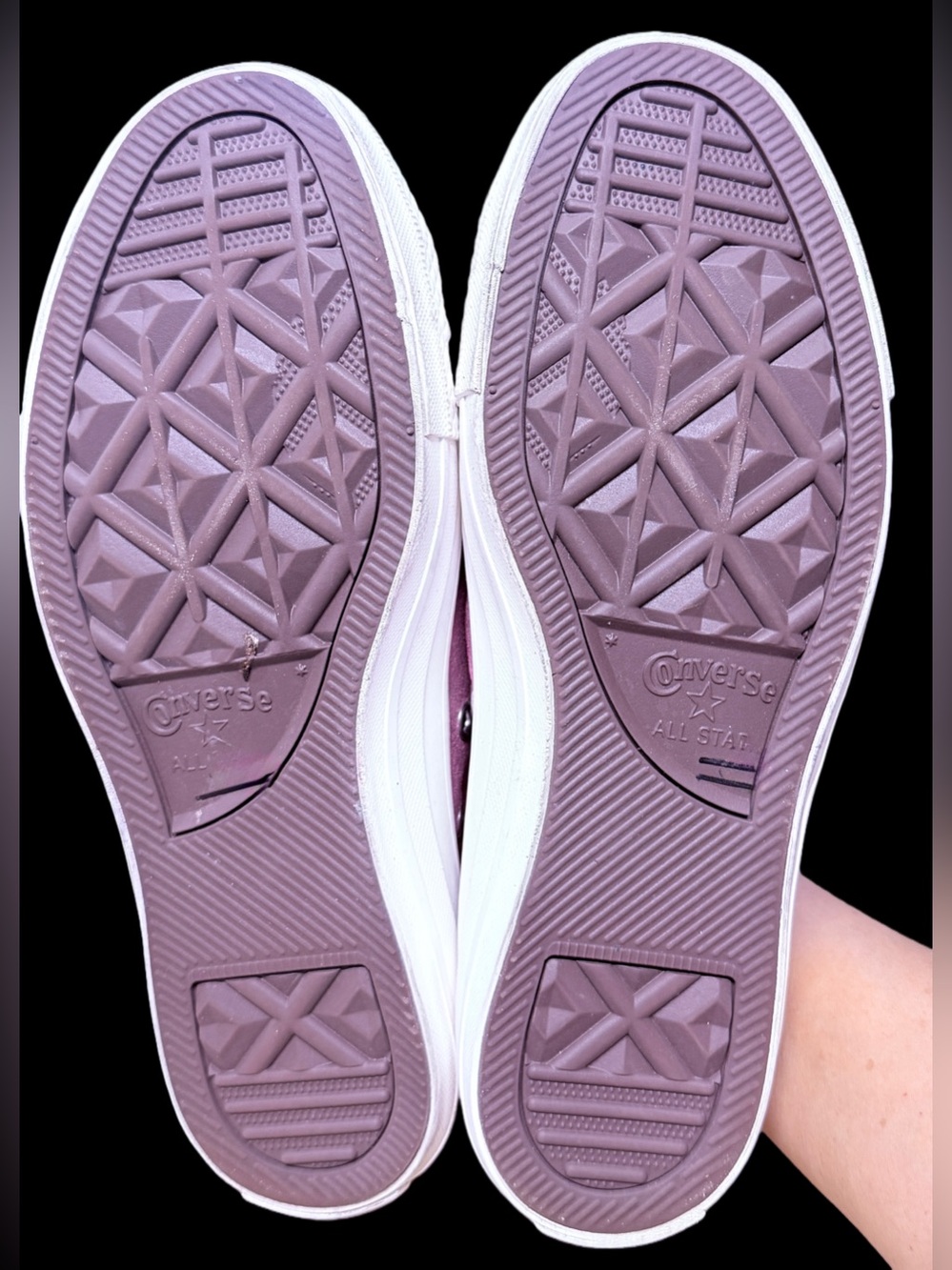 Converse Pink Glitter Low-Top Sneakers with White Accents - Picture 7 of 8